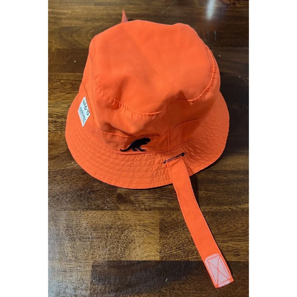 Carters Dinosaur Bucket Hat Sun Hat Reversible Orange‎ Blue 0-9 Months